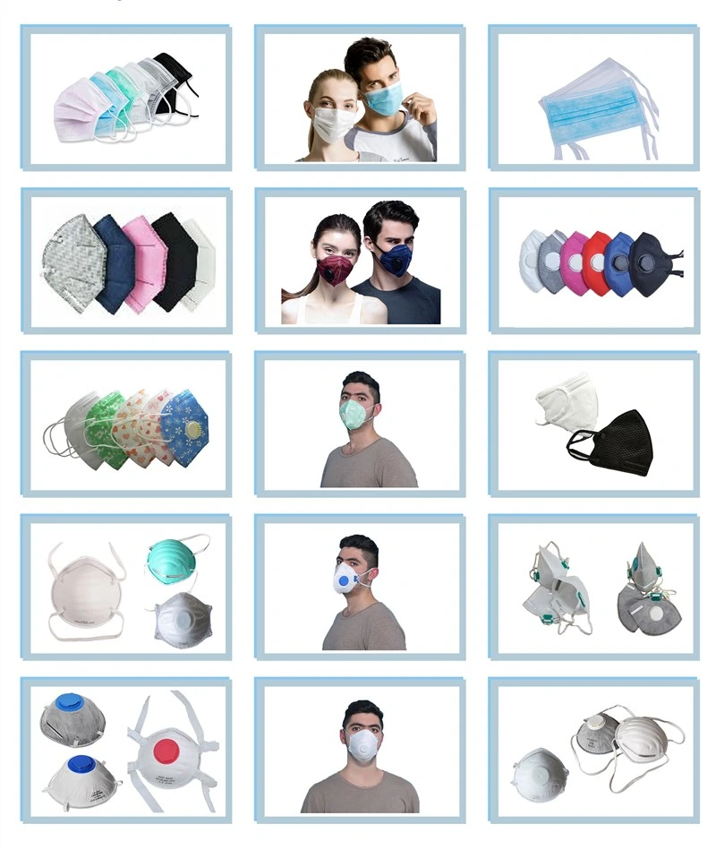 FFP2 Non-Woven Cup Shaped Anti Dust Face Mask Respirator Disposable Protective Mask